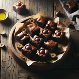 Decadent Double Chocolate Olive Oil Brownie Bites