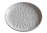 Oil & Vinegar Dipping & Serving Plate - Olio d'Oliva Extra Virgin